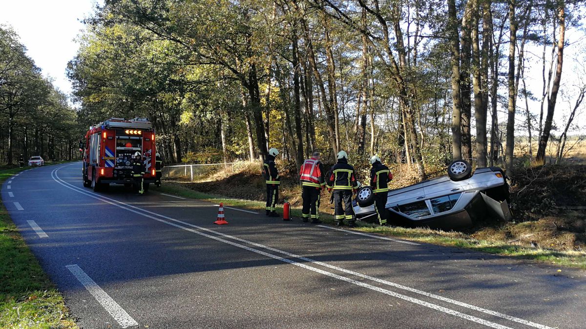 Auto belandt in sloot bij Nieuw-Balinge