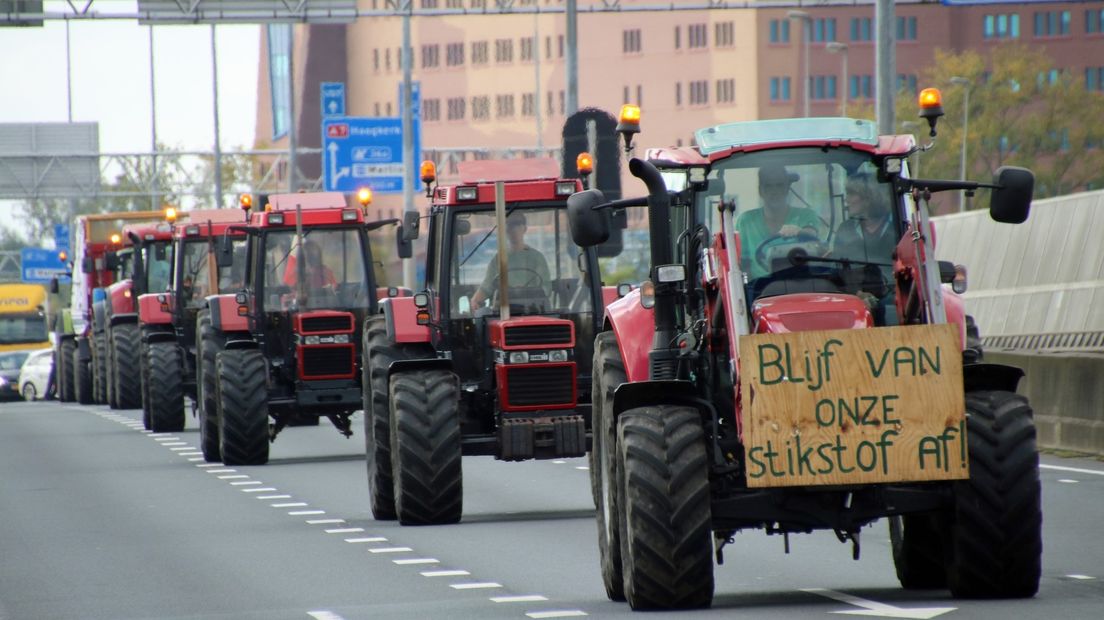 Trekkers tijdens een eerdere protestactie
