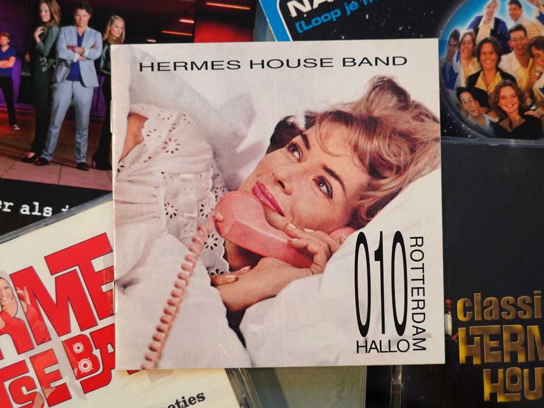 Cd '010 Hallo Rotterdam' van de Hermes House Band uit 1991 met het eigen lied 'Rotterdam', met lalala-uitloop.