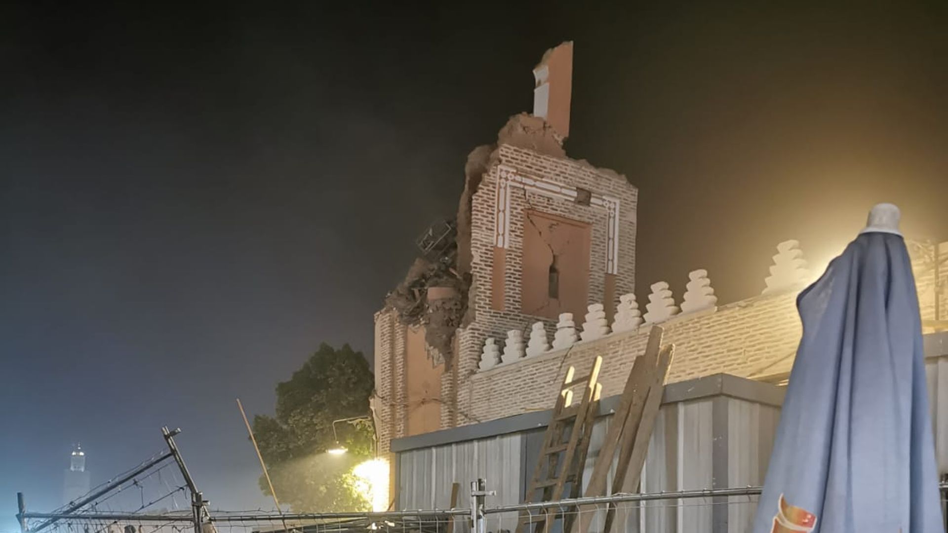 Ingestorte gebouwen in Marrakesh