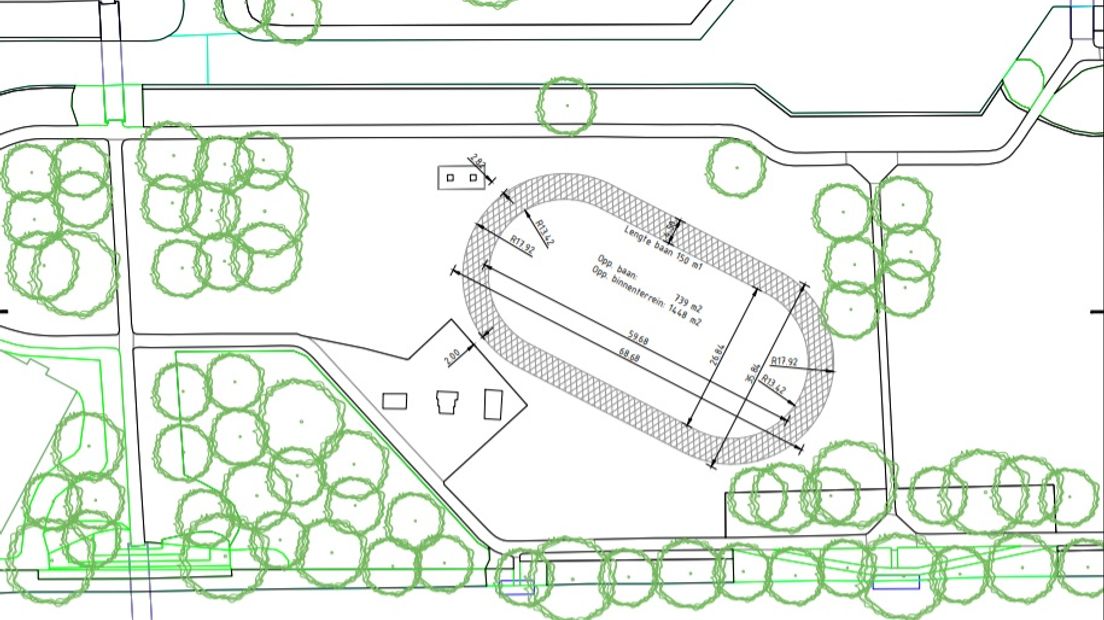 Laatste ontwerp skeelerbaan Noordwest Wageningen