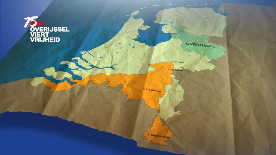 De bevrijde gebieden in Nederland op de kaart