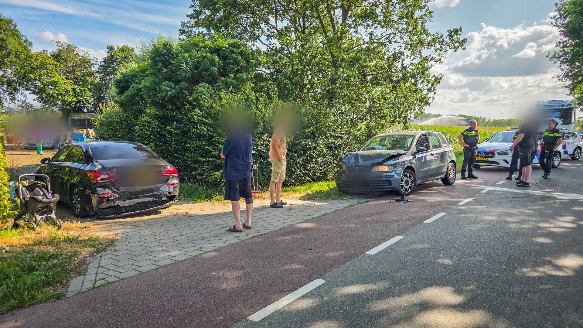 De bestuurder werd aangehouden.