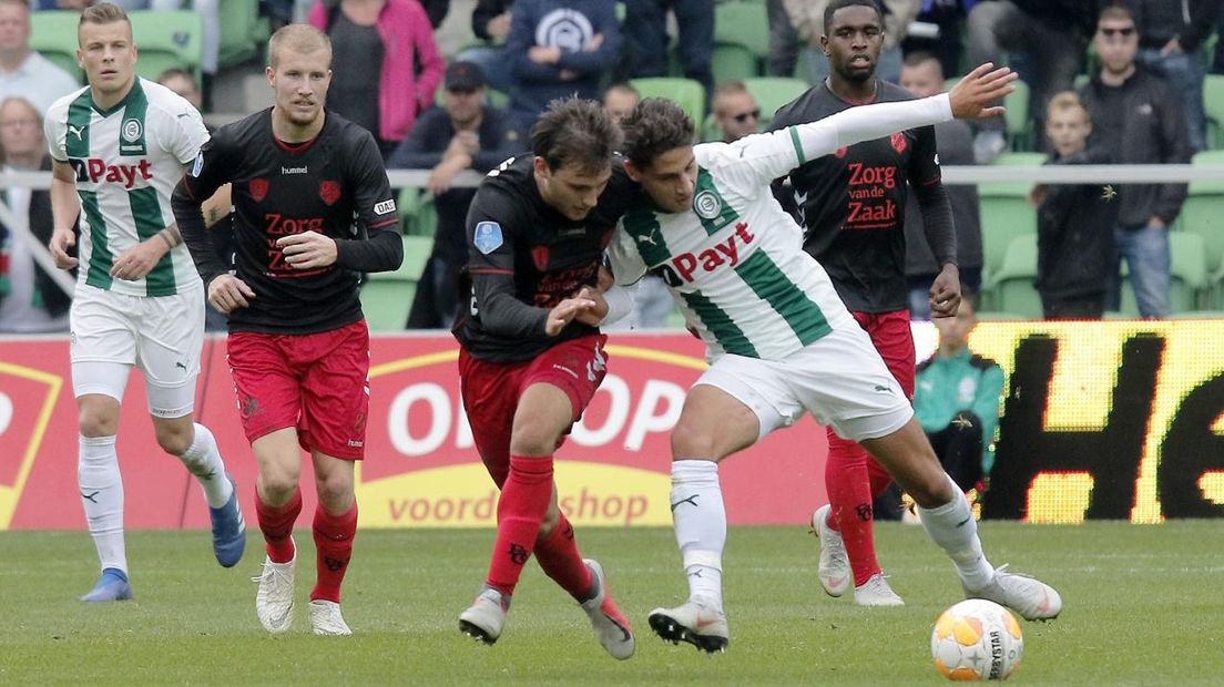 Ludovit Reis tijdens FC Groningen - FC Utrecht in september