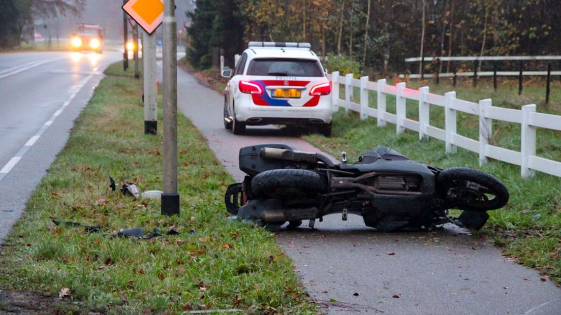 Motorrijder gewond na ongeluk