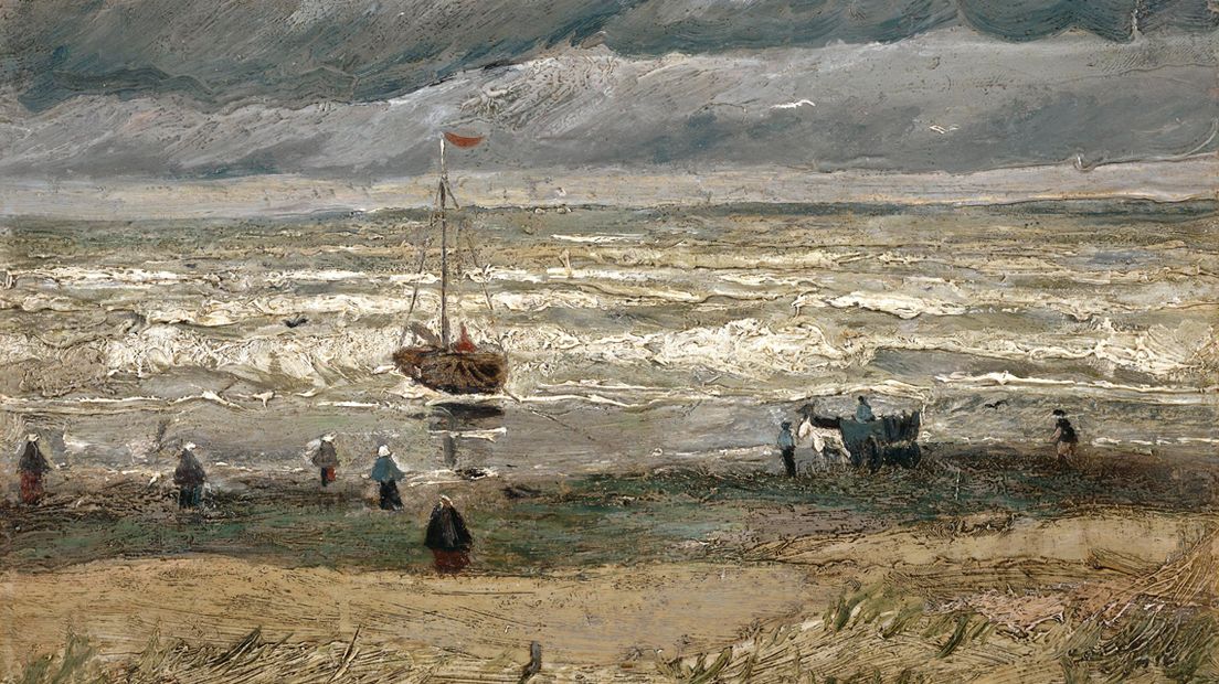 Zeegezicht op Scheveningen van Vincent van Gogh