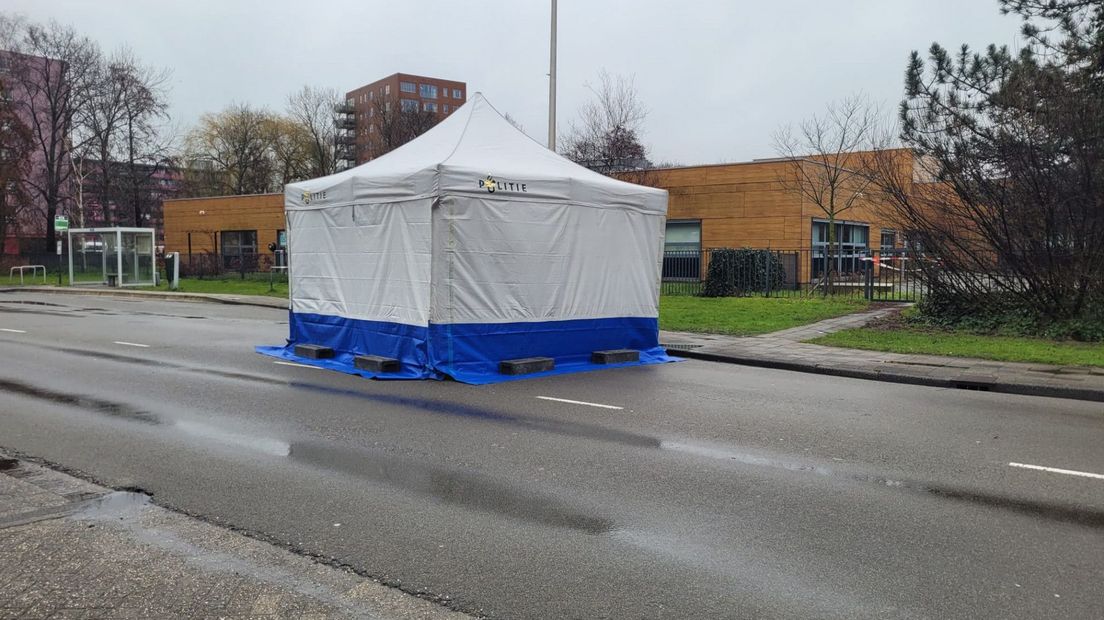 Het ongeluk gebeurde vlak voor een school