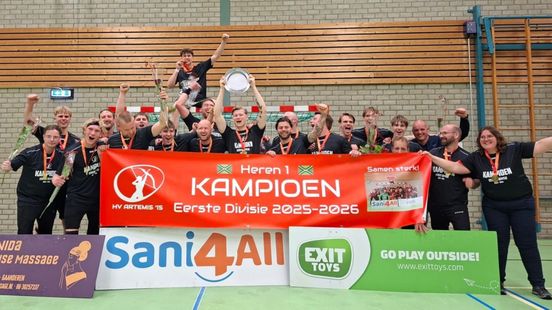 Handballers Artemis’15 kampioen en pakken eredivisieticket