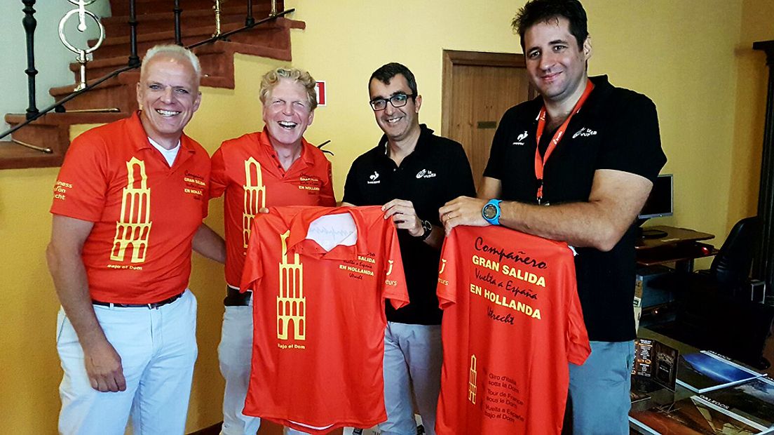 Utrechters lobbyen in Spanje voor de Vuelta-start.