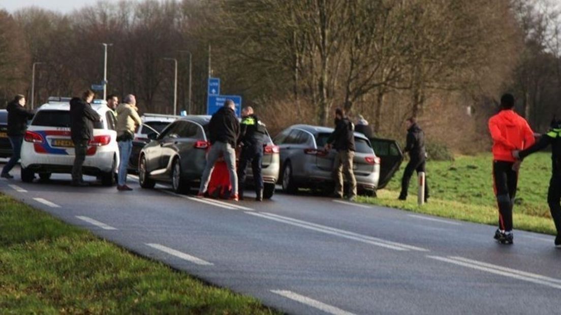 De aanhouding van de verdachten bij Wehl.