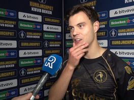 Nökkvi Thorisson blij met zijn doelpunt en de overwinning