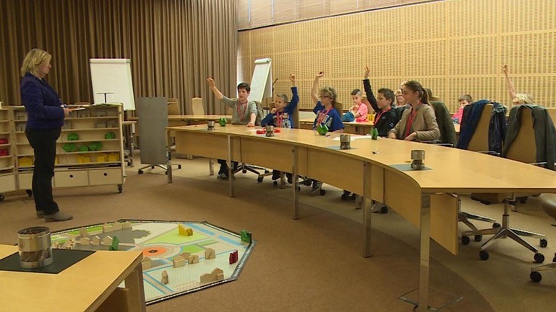 Kinderen spelen Democracity in Terneuzen