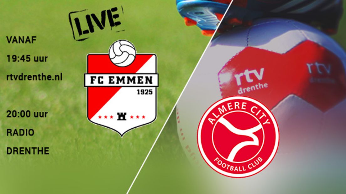 FC Emmen speelt vanavond in eigen huis tegen Almere City FC (afbeelding: RTV Drenthe)