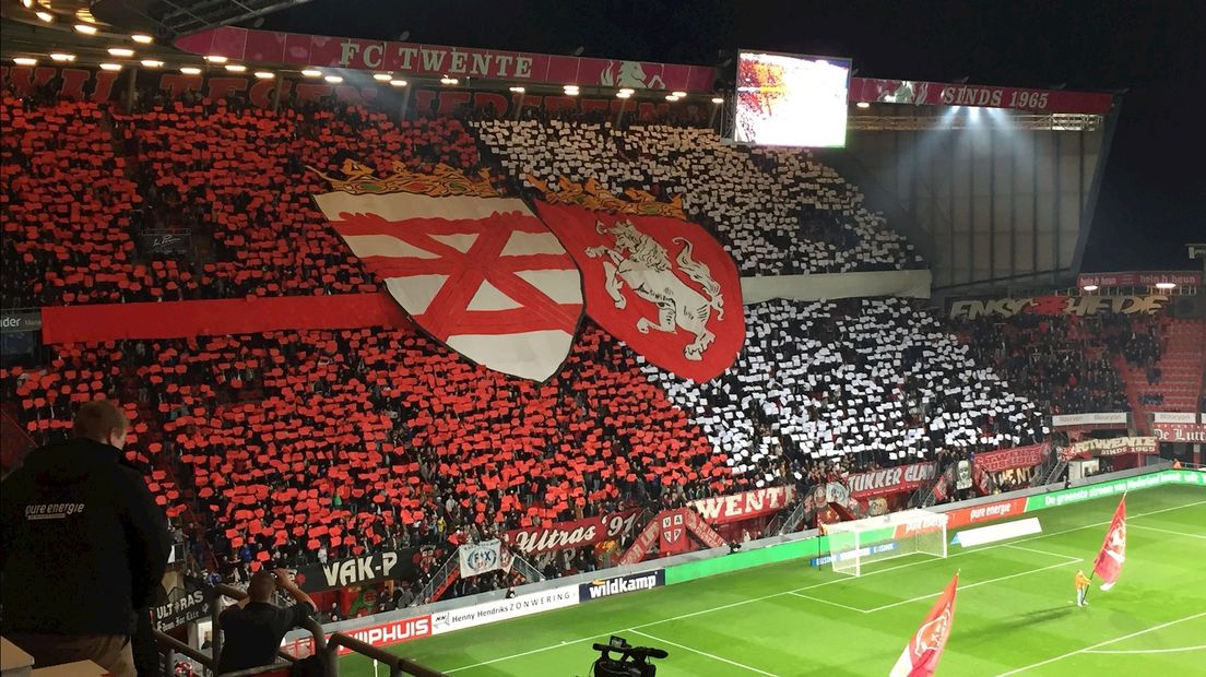 Stadion De Grolsch Veste voor aanvang van een duel van FC Twente