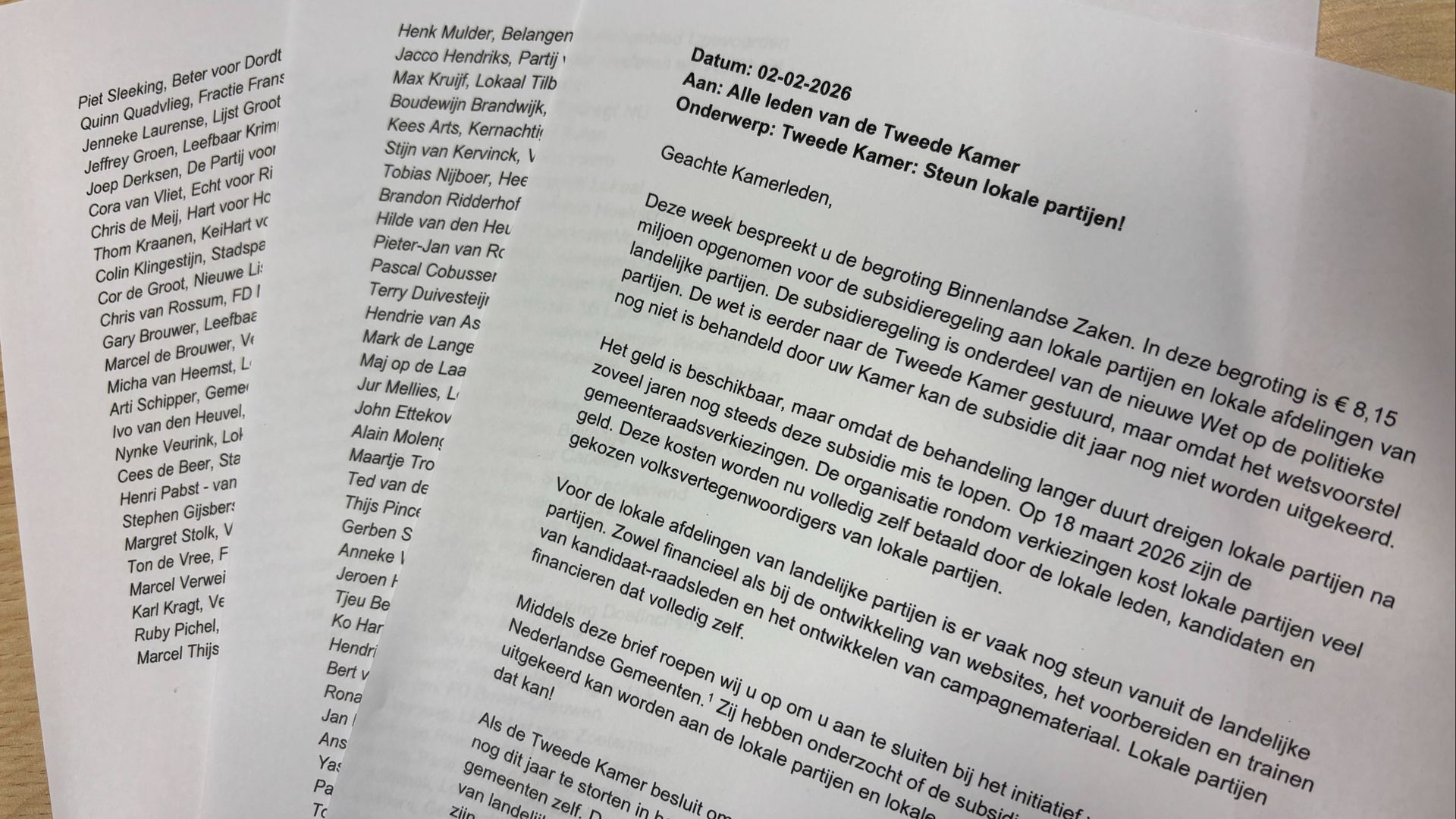 Lokale partijen wachten al jaren op geld uit Den Haag