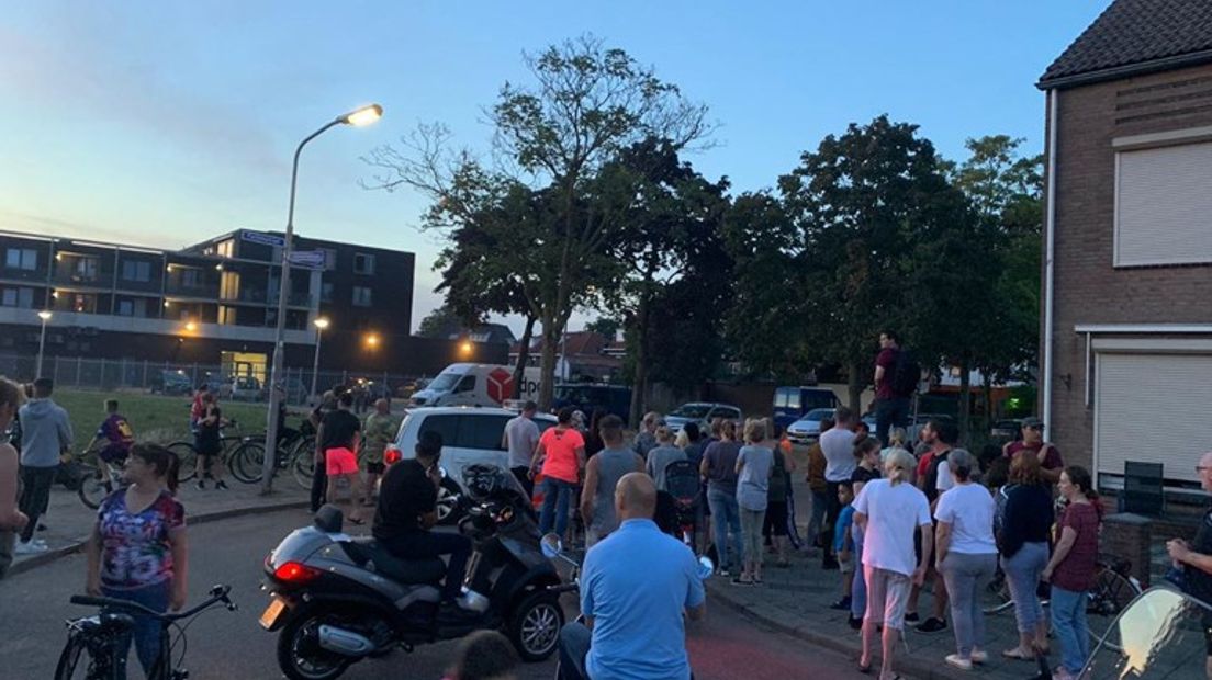 Veel bekijks bij de politieactie in Nijmegen.