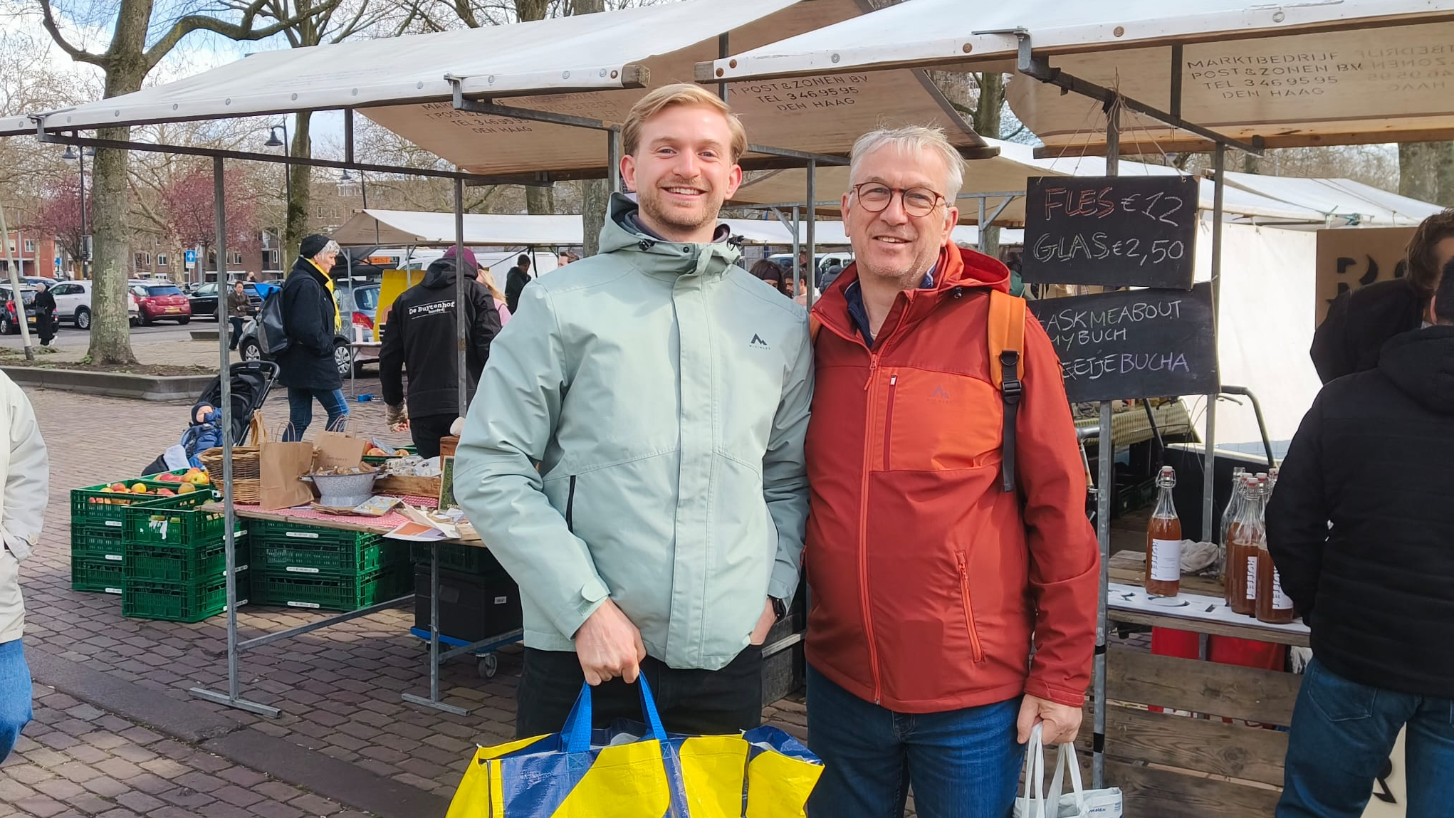Kjell (l) en Steef (r) Huibregtse  op de Rotterdamse Oogst