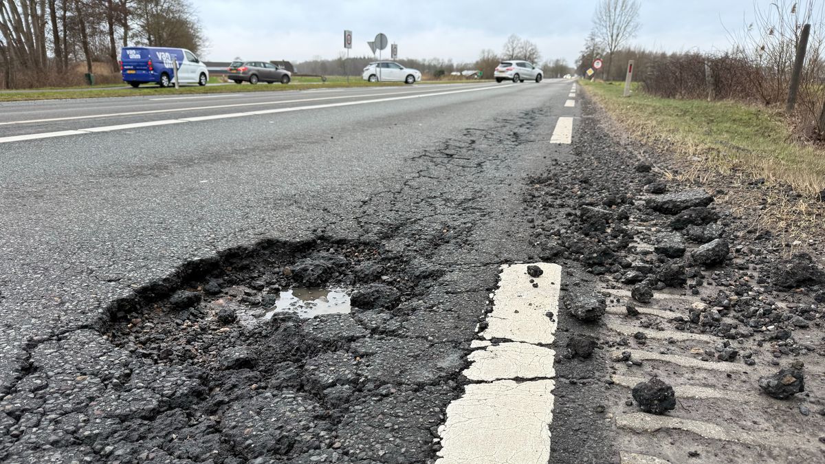 N35 ter hoogte van Raalte afgesloten vanwege slecht wegdek