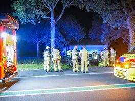 Auto botst op boom bij Eext, bestuurder gewond