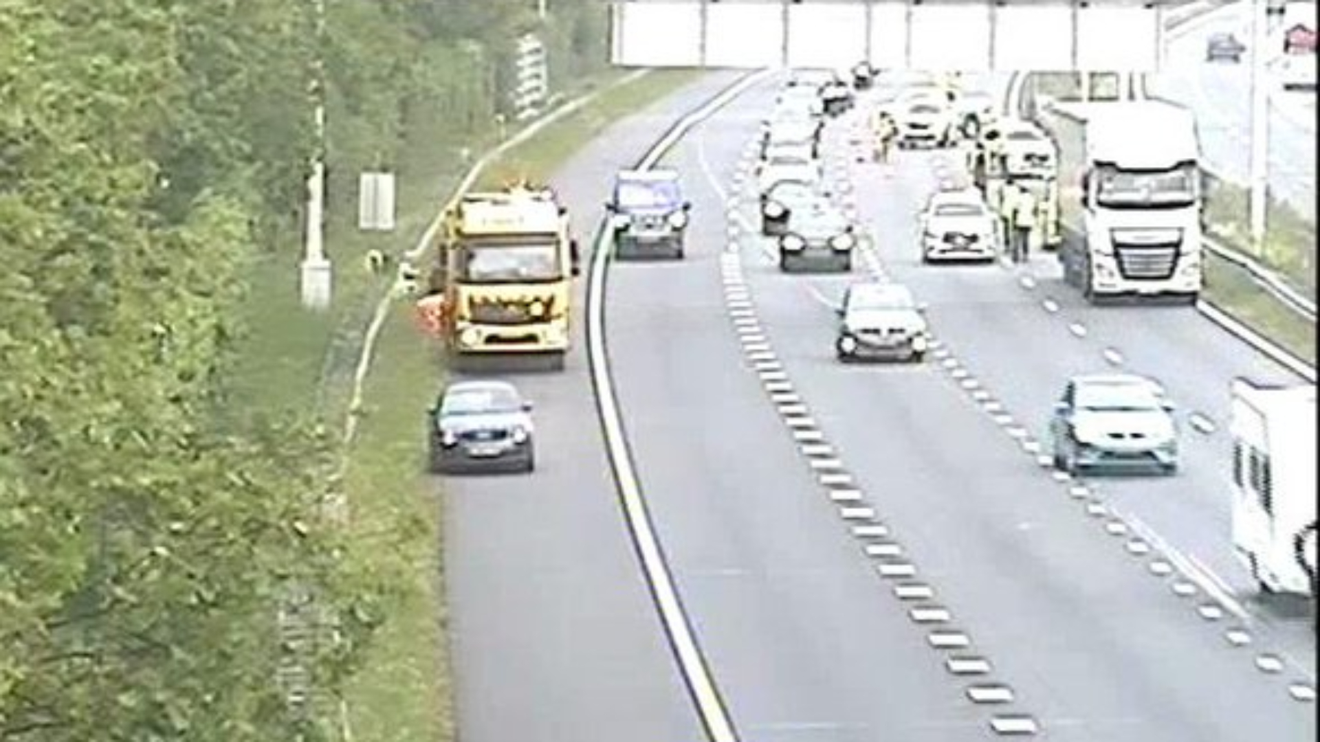 File op A27 naar Utrecht door ongeluk.