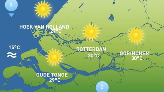 Het weer vandaag: landinwaarts tropisch