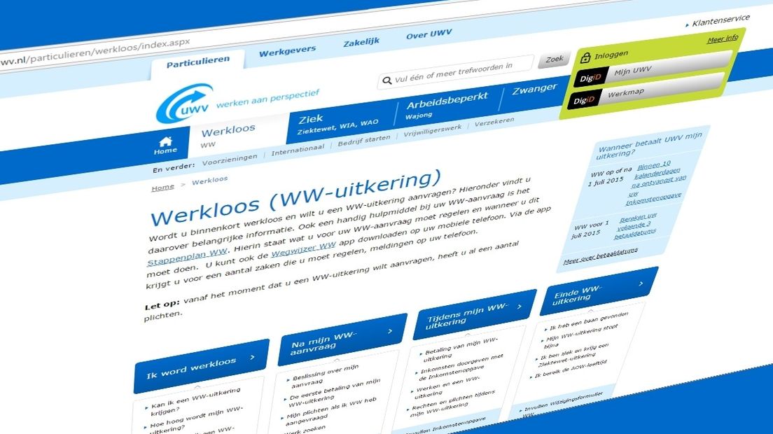 Site van het UWV