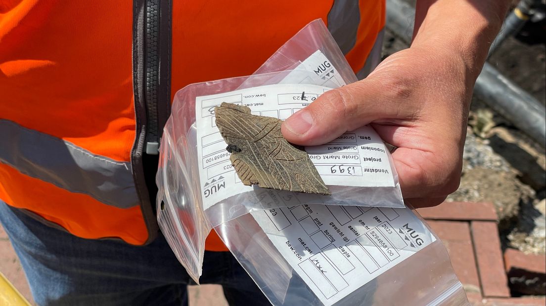 Een van de archeologische vondsten onder de Grote Markt