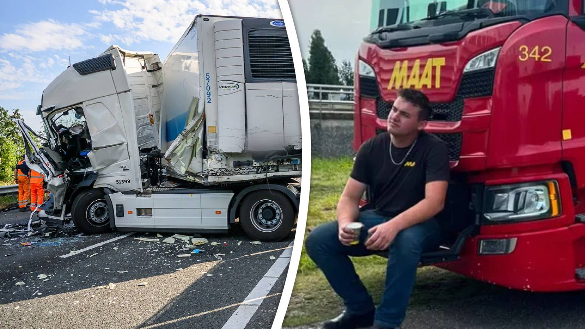 Gerben werkte sinds een jaar als vrachtwagenchauffeur in Alblasserdam