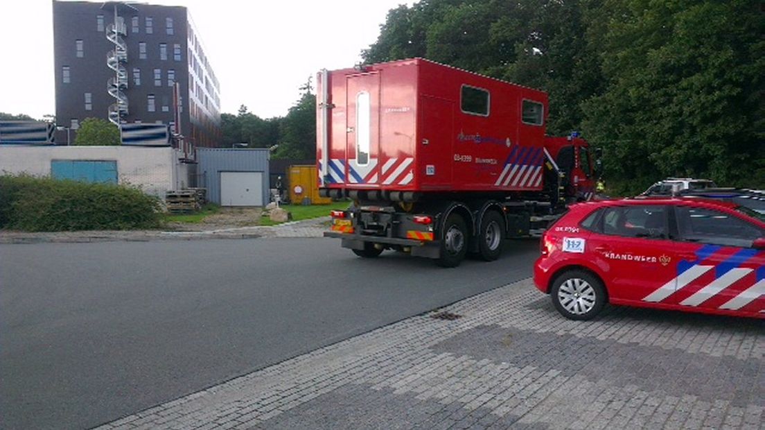 Brandweer bij het Scheper Ziekenhuis in Emmen