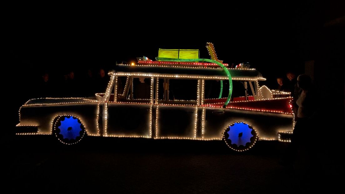 De auto van Ghostbusters is één van de lichtobjecten