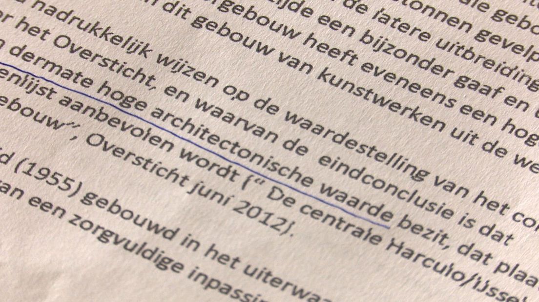 Een deel van de brief die naar Gedeputeerde Staten van Overijssel is gestuurd