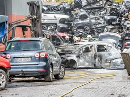 112-nieuws: Brand bij autodemontagebedrijf in Joure snel geblust