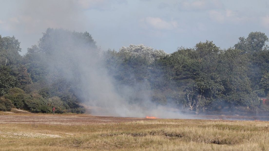 Brand in de duinen bij Scheveningen 