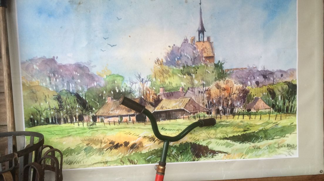 Een van de schilderijen voor het project Rondom Magnus (Rechten: RTV Drenthe / Rinus Bouwmeester)