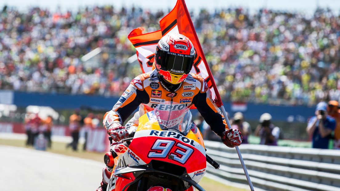 Marc Marquez op het TT-circuit in Assen (Rechten:Vincent Jannink/ANP)