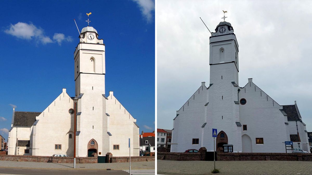 Witte Kerk eindelijk niet meer bruin: 'Ik moet bijna een zonnebril op'