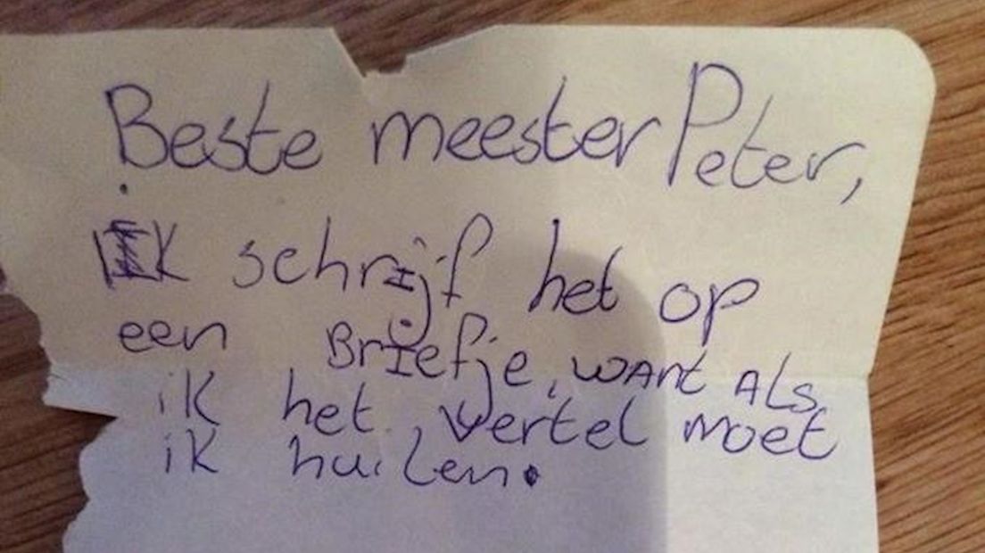 Het briefje over de overleden goudvis