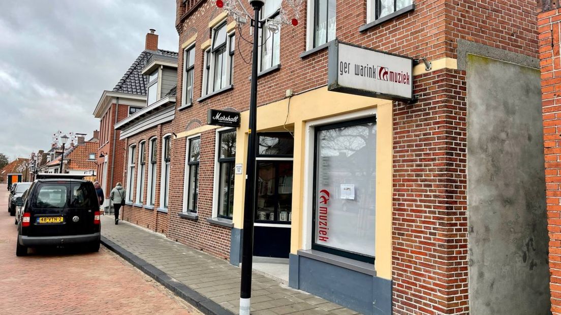 De 'oude' muziekwinkel van Ger Warink in Loppersum