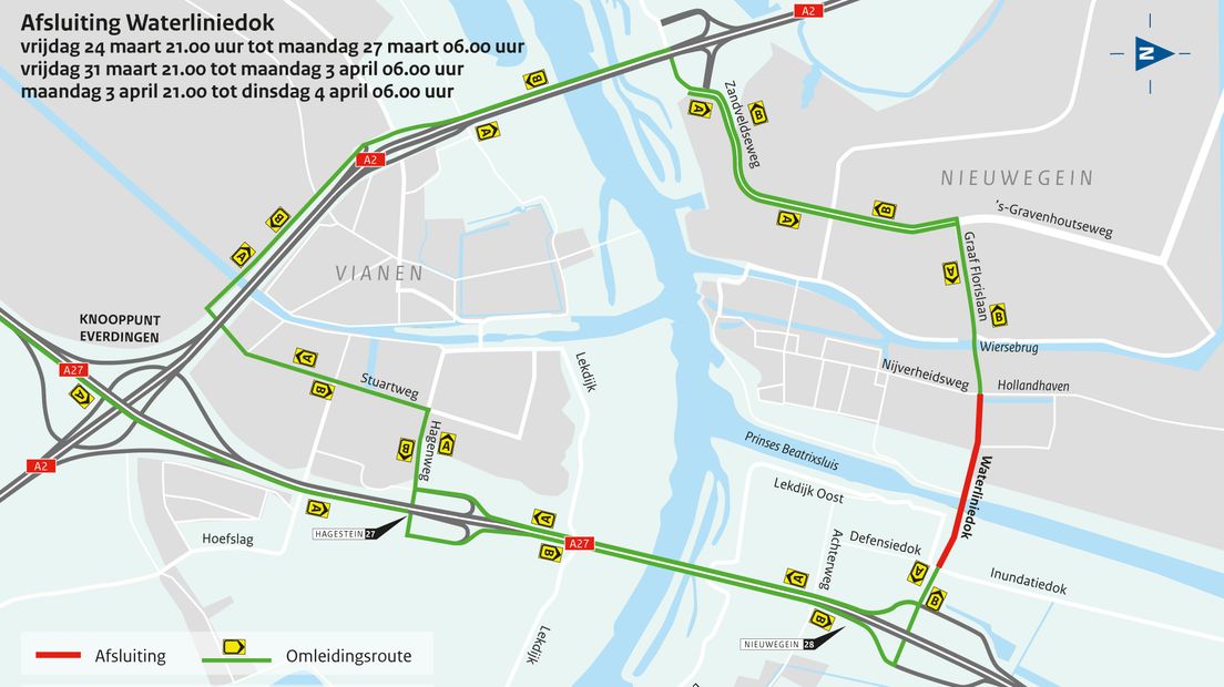 Omleidingen door werkzaamheden