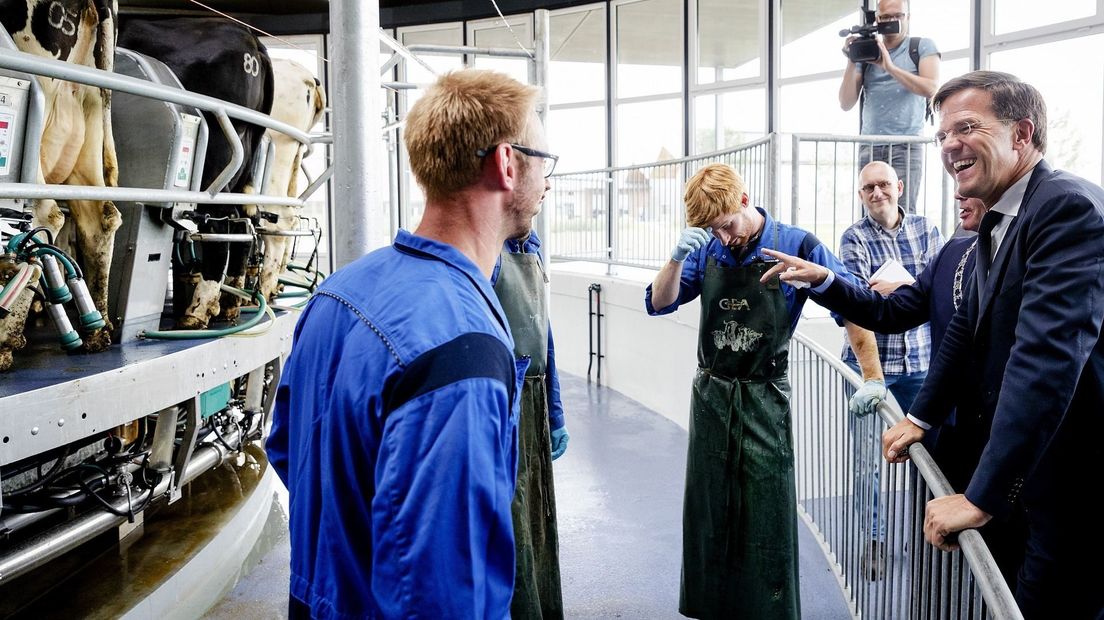 Op 20 augustus 2018 krige Rutte in rûnlieding yn de Dairy Campus yn Ljouwert, it ynnovaasjesintrum foar de melkfeehâlderij