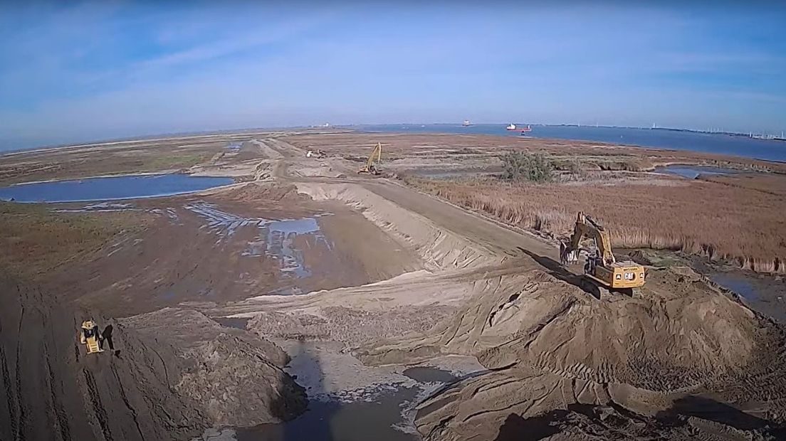 Werkzaamheden bij de Hedwigepolder