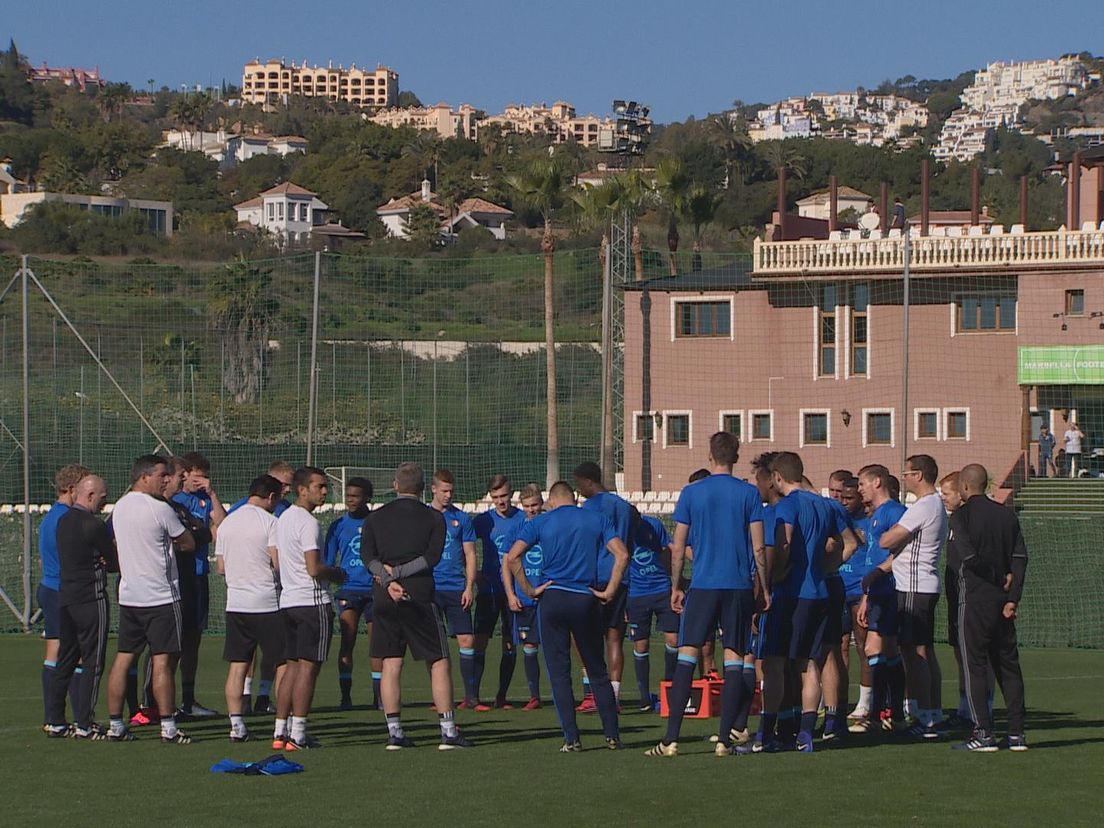 Feyenoord tijdens een eerder trainingskamp in Marbella