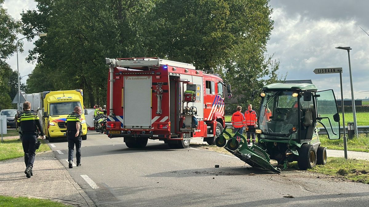Automobilist overleden door botsing met maaimachine in 2e Exloërmond