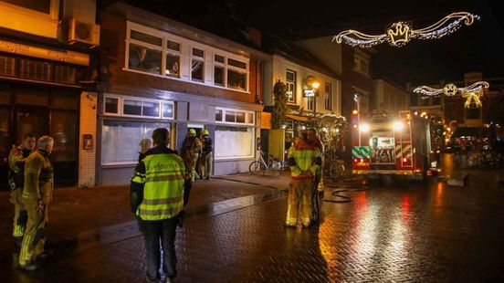Brand in voormalig café