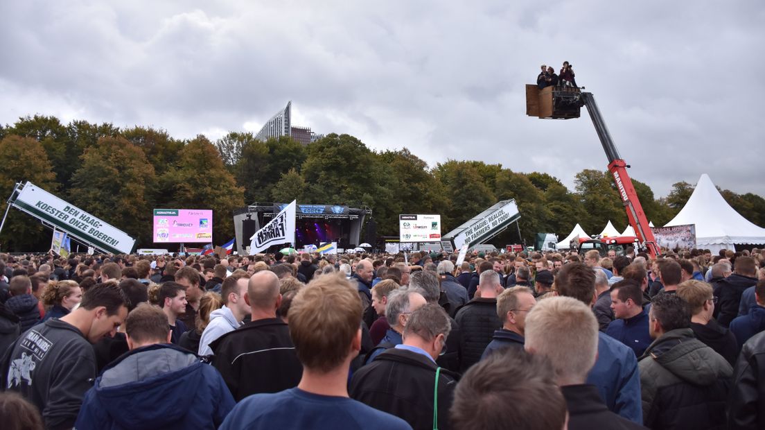 Het boerenprotest op het Malieveld