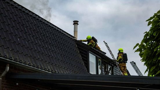 Net geschilderde huis wordt beschadigd door brand