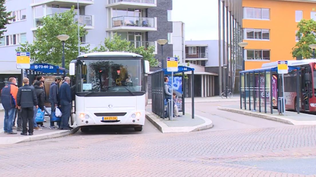 Lijn 73 op het busstation in Emmen (Rechten: Jacqueline Folkerts / RTV Drenthe)
