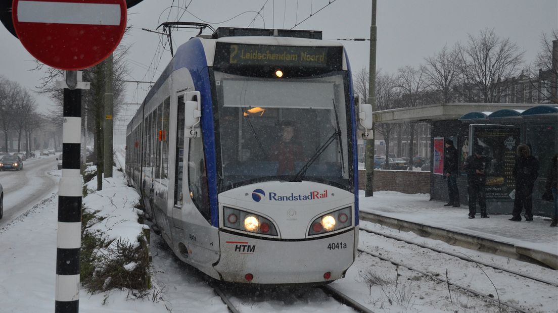 Tram RandstadRail RR sneeuw HTM