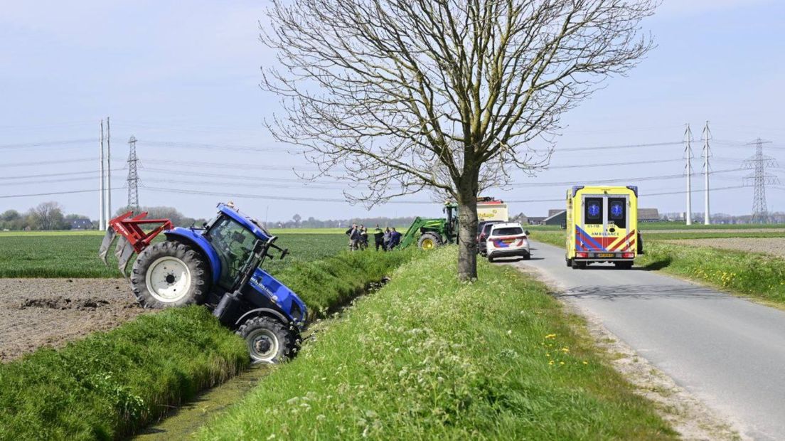 De trekker kwam in een sloot terecht