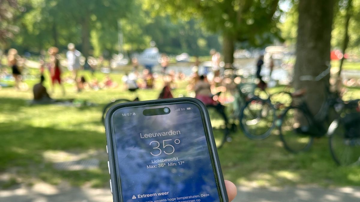 Vrijdag was de op één na heetste dag ooit gemeten in Fryslân